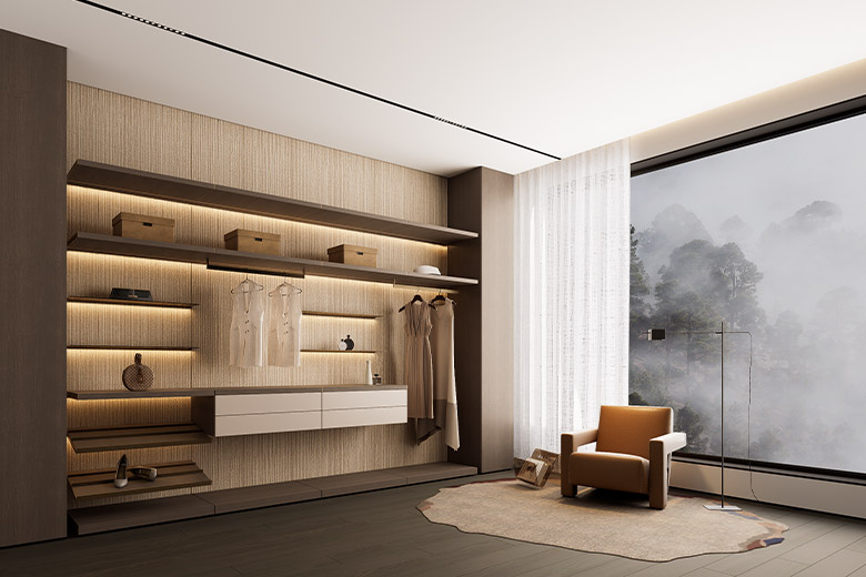 鉑領(lǐng)系列開(kāi)放式衣柜